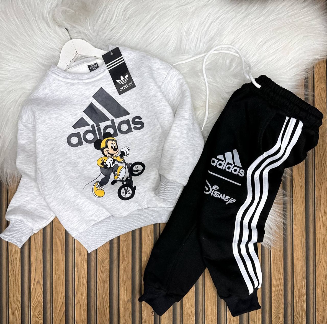 Gri Adidas Eşofman Takımı (Şardonlu)